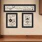 Set Of Three Kitchen Black Framed Prints Kitchen Wall Art