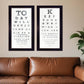 Set Of Two Eye Charts 2 Black Framed Print Wall Art