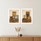 Set Of Two Creek Water Laundry White Framed Print Bathroom Wall Art