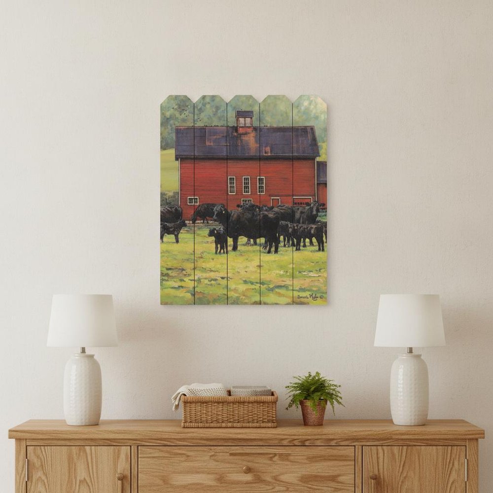 By the Red Barn Unframed Print Wall Art