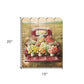 Pretty Red Truck Flowers for Sale Unframed Picket Fence Wall Art