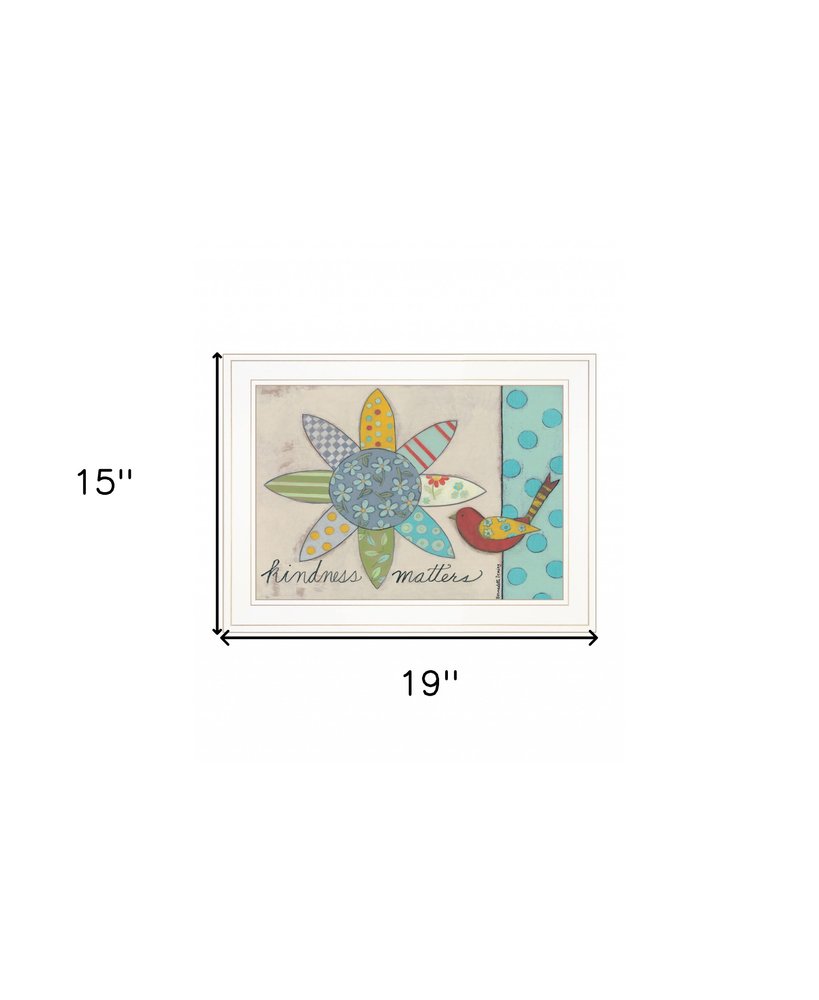 Kindness Matters 1 White Framed Print Wall Art