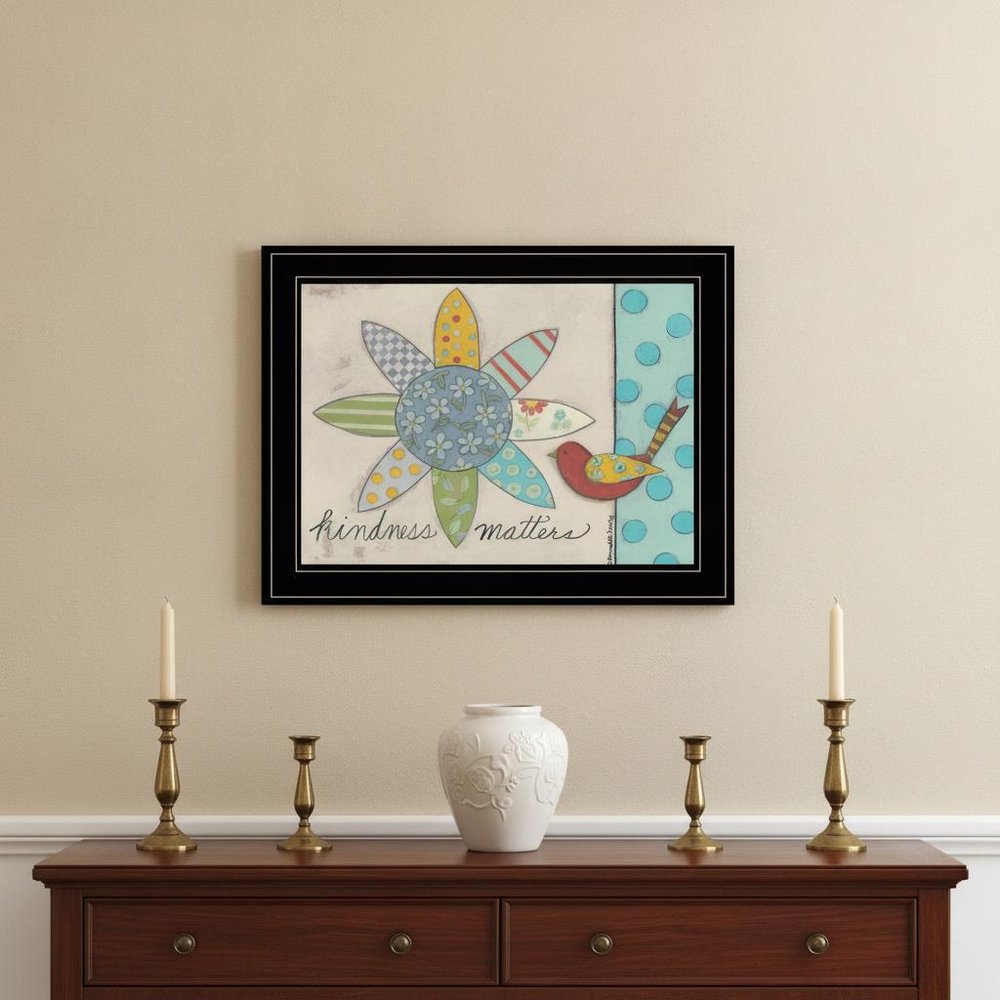 Kindness Matters 2 Black Framed Print Wall Art