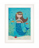 Under the Sea 3 White Framed Print Wall Art