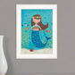 Under the Sea 3 White Framed Print Wall Art