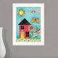 No Place Like Home 1 White Framed Print Wall Art