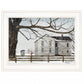 A Little Snow House 2 White Framed Print Wall Art