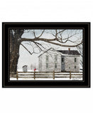 A Little Snow House 3 Black Framed Print Wall Art