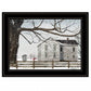 A Little Snow House 3 Black Framed Print Wall Art
