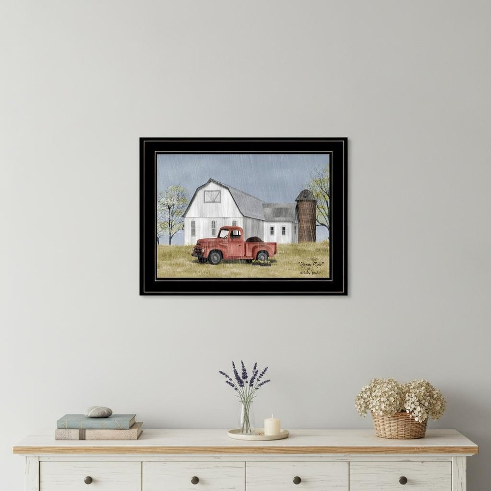 Spring Rain 3 Black Framed Print Wall Art