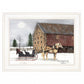 Dashing Through The Snow 1 White Framed Print Wall Art