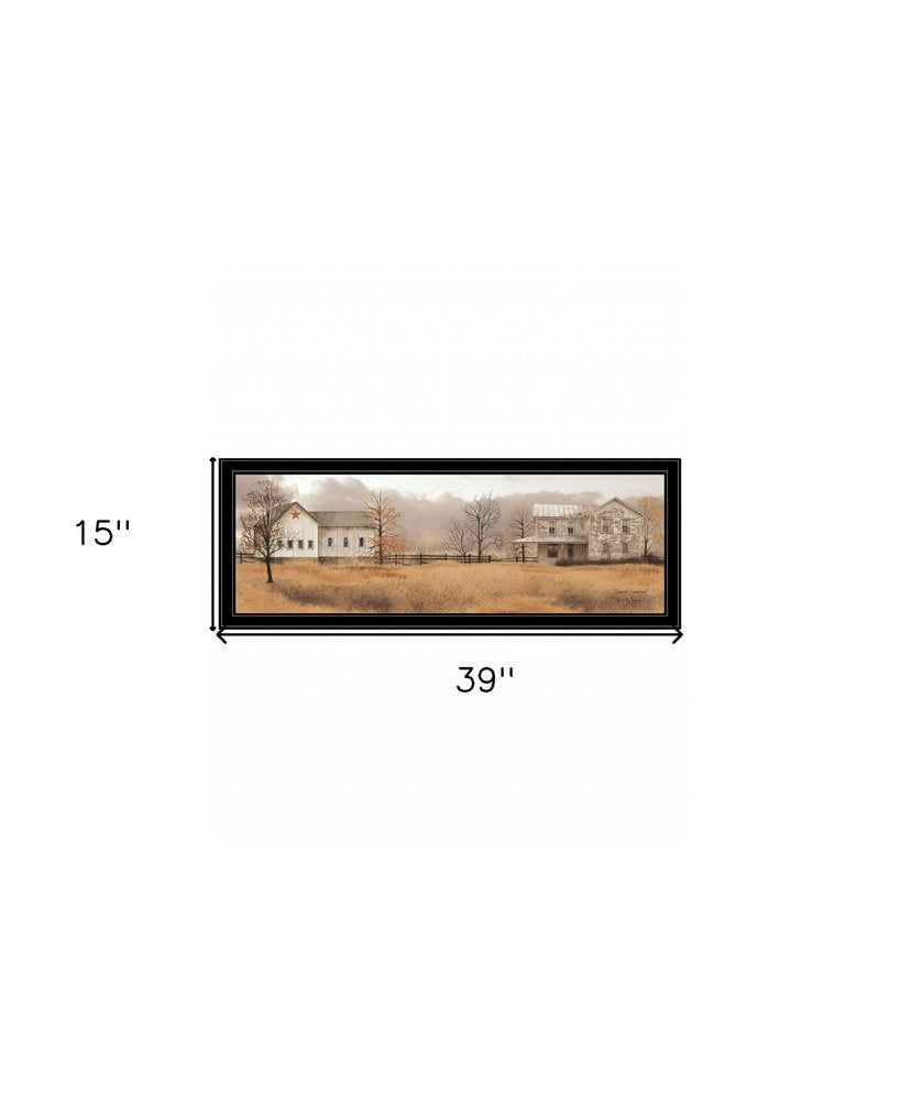 Peaceful Homestead 1 White Framed Print Wall Art