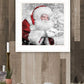 Santas Little Friends 3 White Framed Print Wall Art
