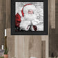 Santas Little Friends 4 Black Framed Print Wall Art