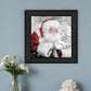 Santas Little Friends 4 Black Framed Print Wall Art