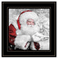 Santas Little Friends 4 Black Framed Print Wall Art
