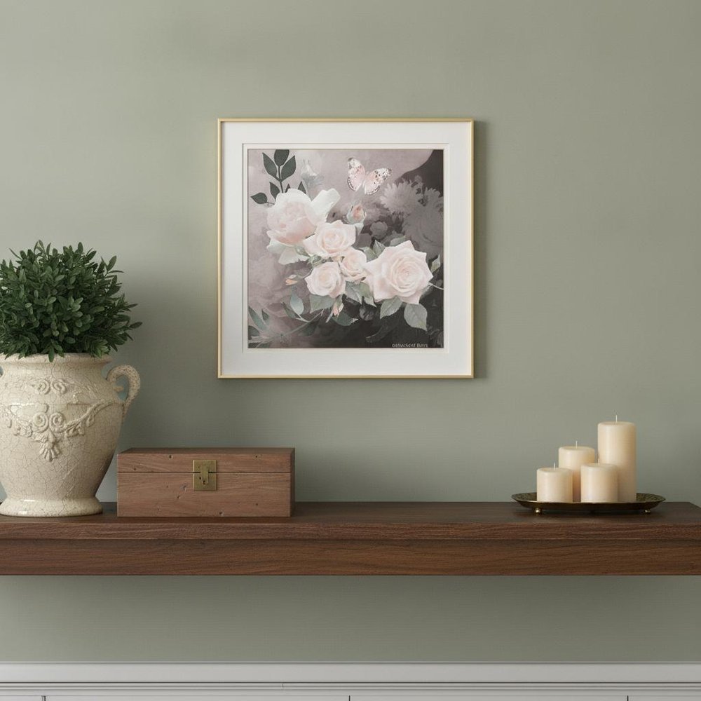 Noir Roses 1 [4] Black Framed Print Wall Art