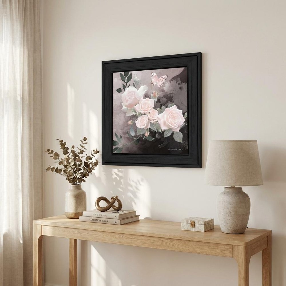 Noir Roses 1 [4] Black Framed Print Wall Art