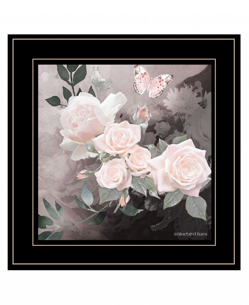 Noir Roses 1 [4] Black Framed Print Wall Art