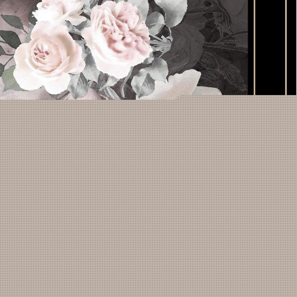 Noir Roses IV 3 White Framed Print Wall Art