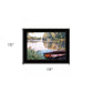 Rowboat Pond Landscape 3 Black Framed Print Wall Art