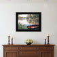 Rowboat Pond Landscape 3 Black Framed Print Wall Art