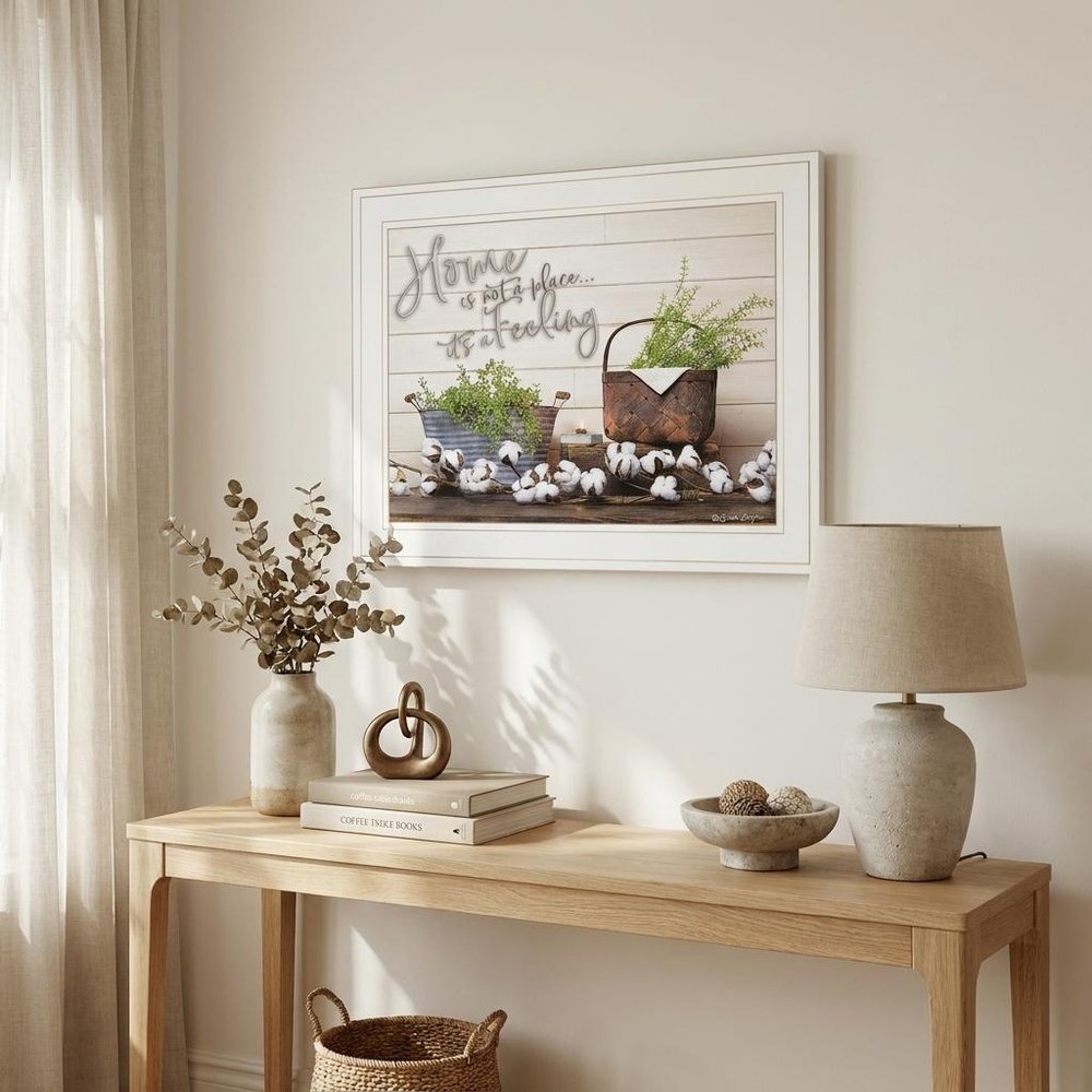 Home is not a Place 2 White Framed Print Wall Art