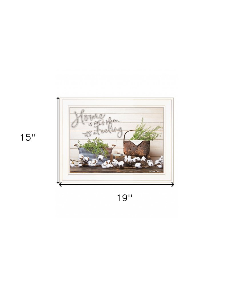 Home is not a Place 2 White Framed Print Wall Art