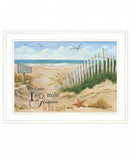 Footprint 2 White Framed Print Wall Art