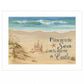 Sand Castle 1 White Framed Print Wall Art