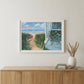 Beach Cottage 1 White Framed Print Wall Art