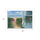 Beach Cottage 1 White Framed Print Wall Art