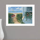 Beach Cottage 1 White Framed Print Wall Art