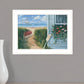 Beach Cottage 1 White Framed Print Wall Art