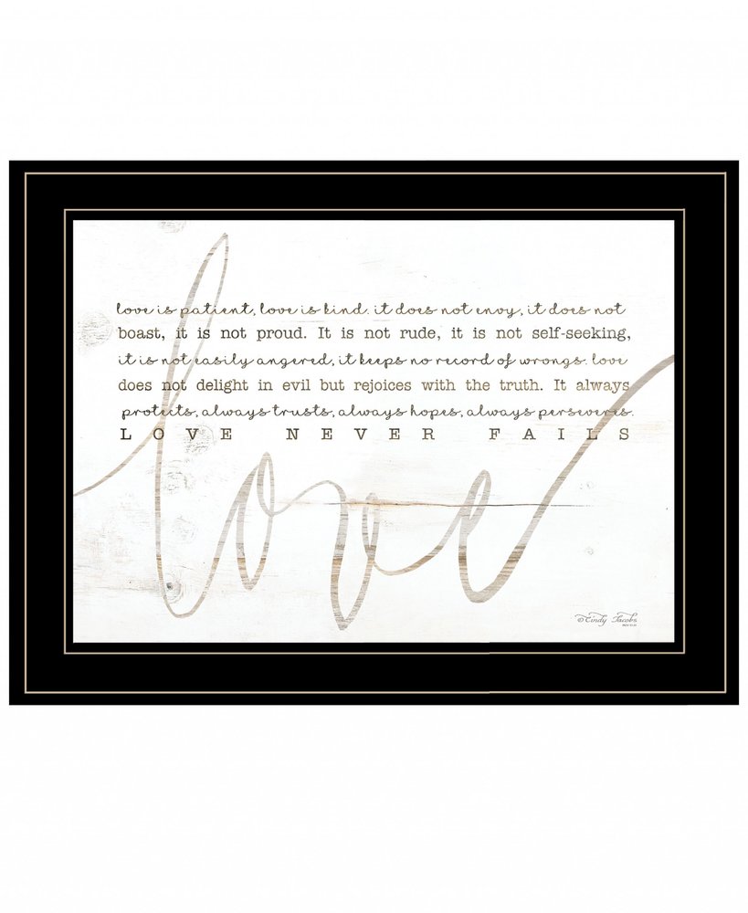 Love Never Fails 2 White Framed Print Wall Art