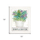 Believe Succulents White Framed Print Wall Art