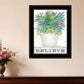 Believe Succulents 3 Black Framed Print Wall Art