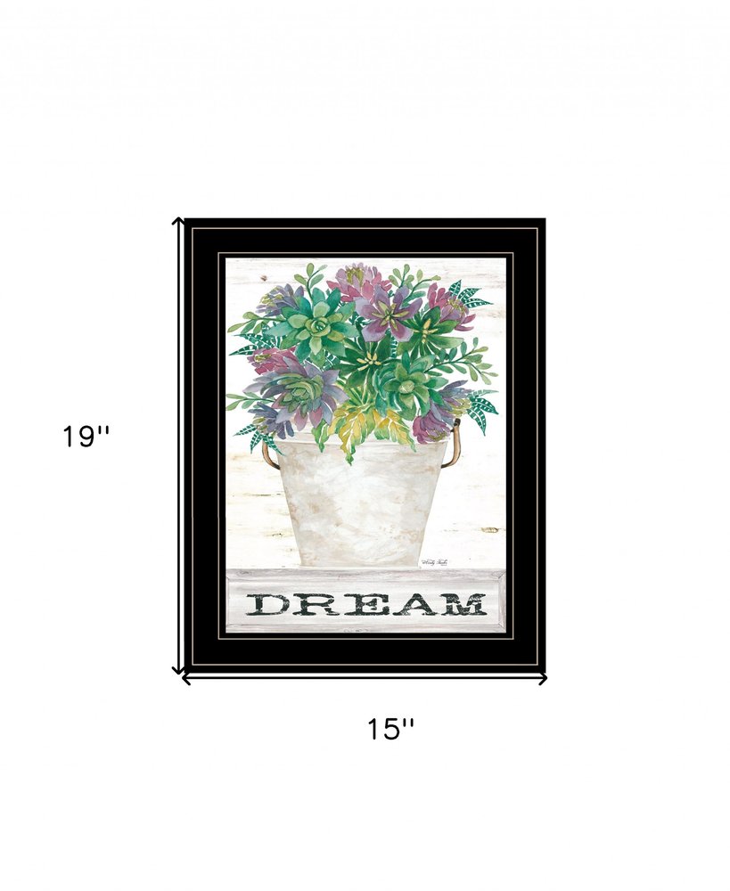 Dream Succulents 3 Black Framed Print Wall Art