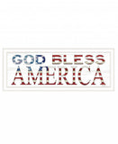 God Bless America 5 White Framed Print Wall Art