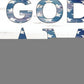 God Bless America 5 White Framed Print Wall Art