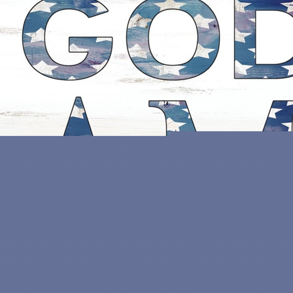 God Bless America 5 White Framed Print Wall Art