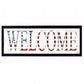 Patriotic Welcome 2 Black Framed Print Wall Art
