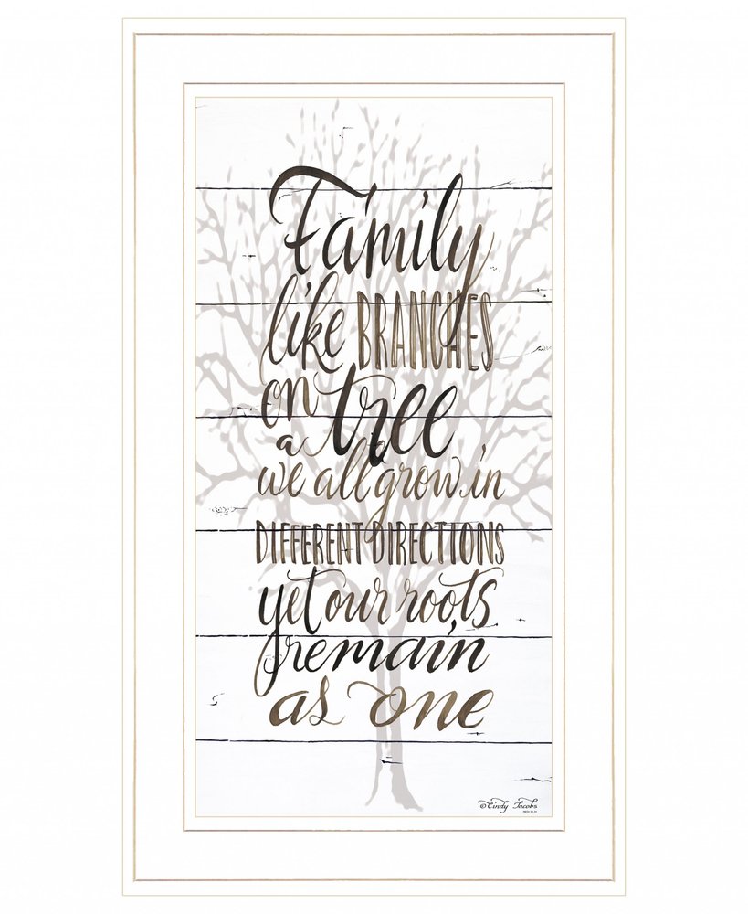 Family 4 White Framed Print Wall Art