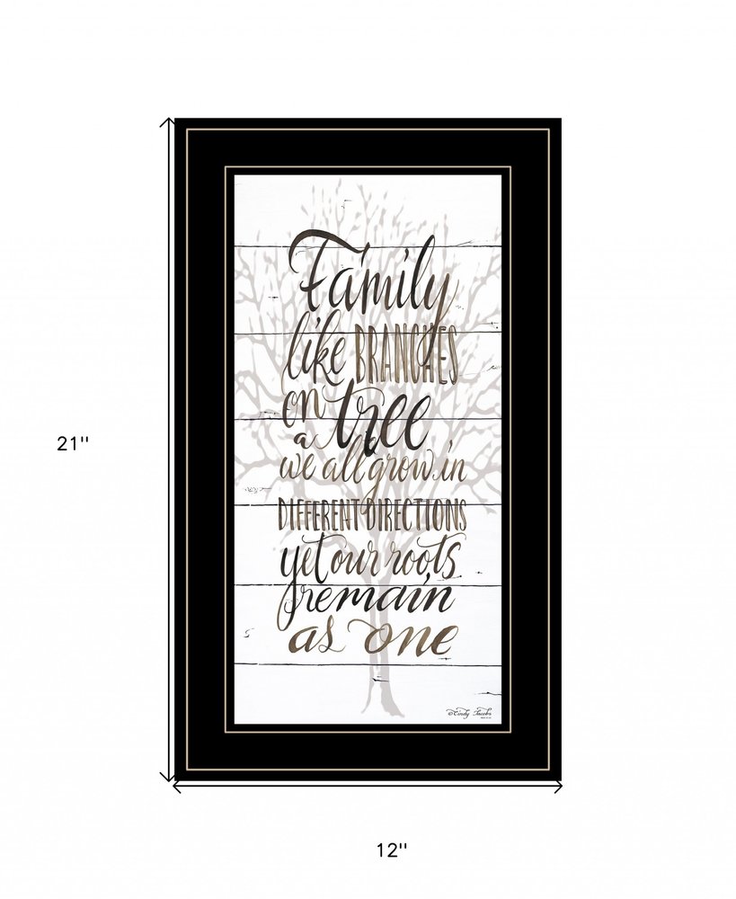 Family 5 Black Framed Print Wall Art