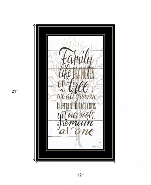 Family 5 Black Framed Print Wall Art