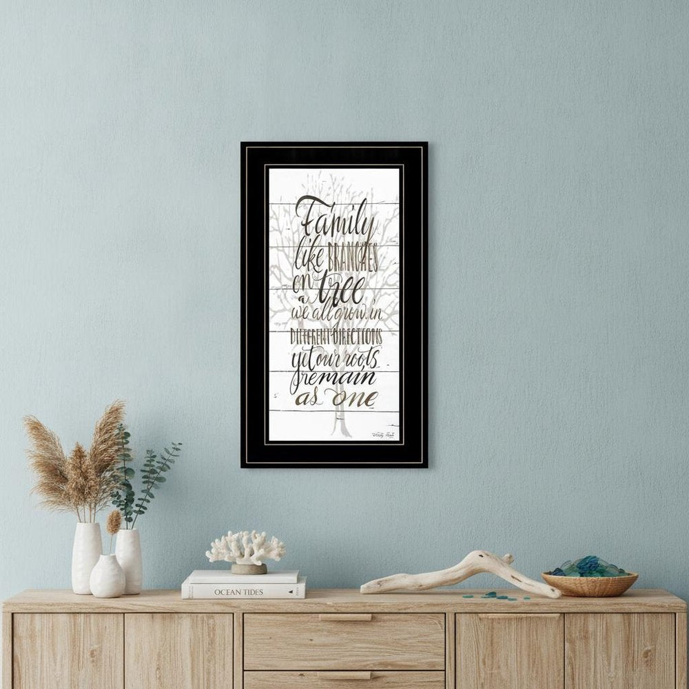 Family 5 Black Framed Print Wall Art