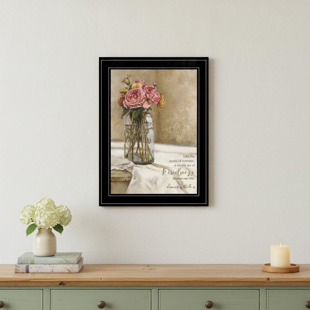 Jewels of Summer 2 Black Framed Print Wall Art