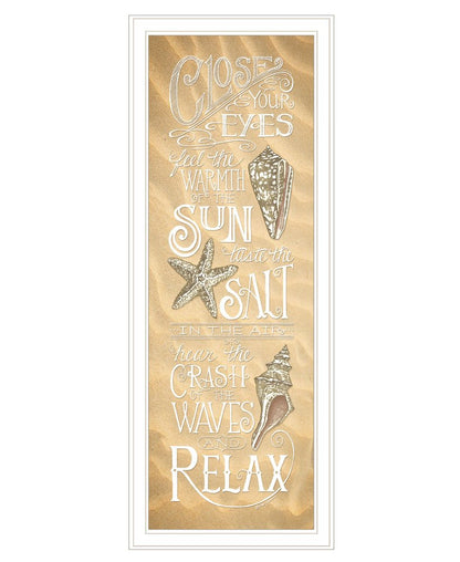 Close Your Eyes 2 White Framed Print Wall Art