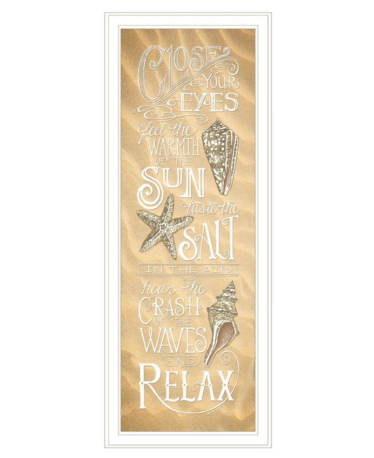 Close Your Eyes 2 White Framed Print Wall Art