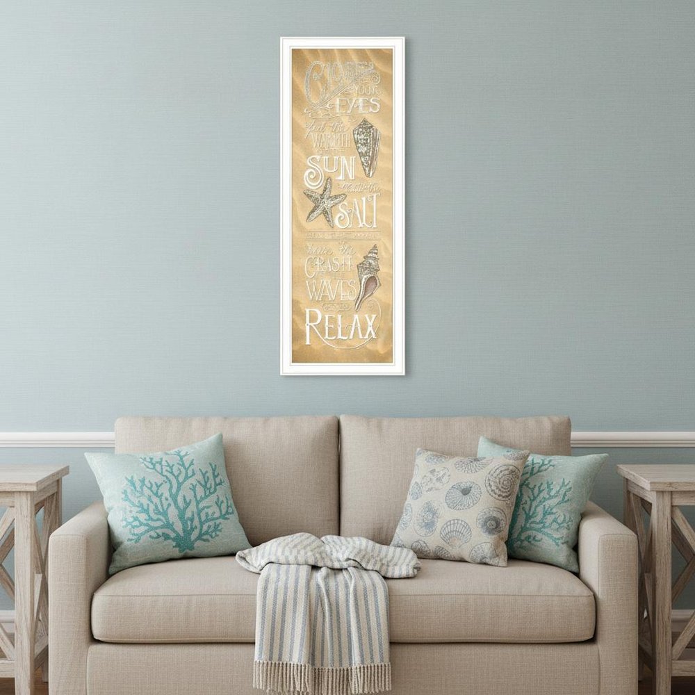 Close Your Eyes 2 White Framed Print Wall Art